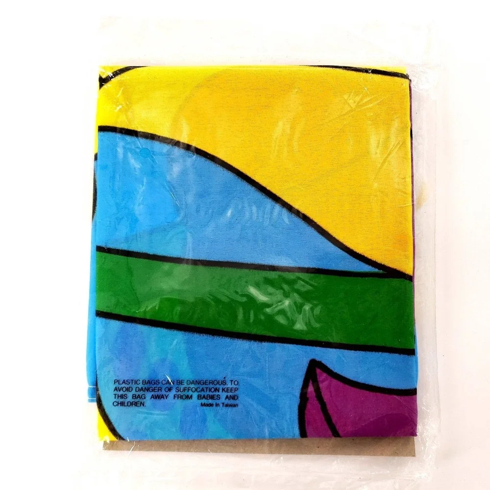 Vtg Emson Tulups Butterfly Giant Full Color Polyester Flag 28